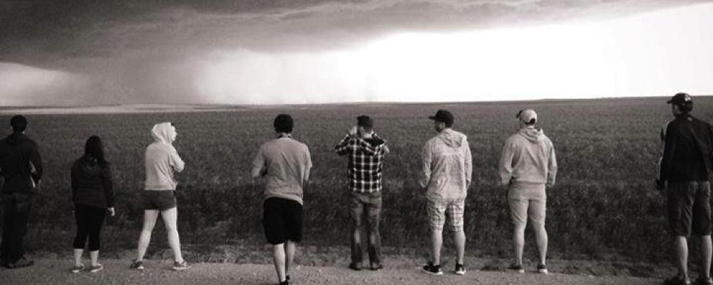 Students observe weather