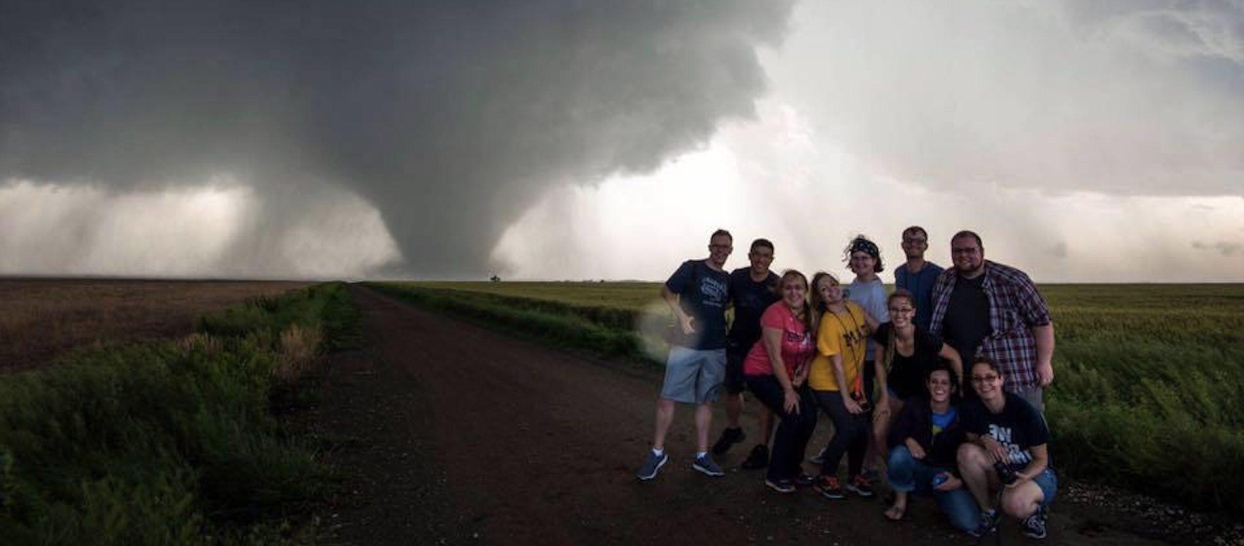 Students in front of Tornado