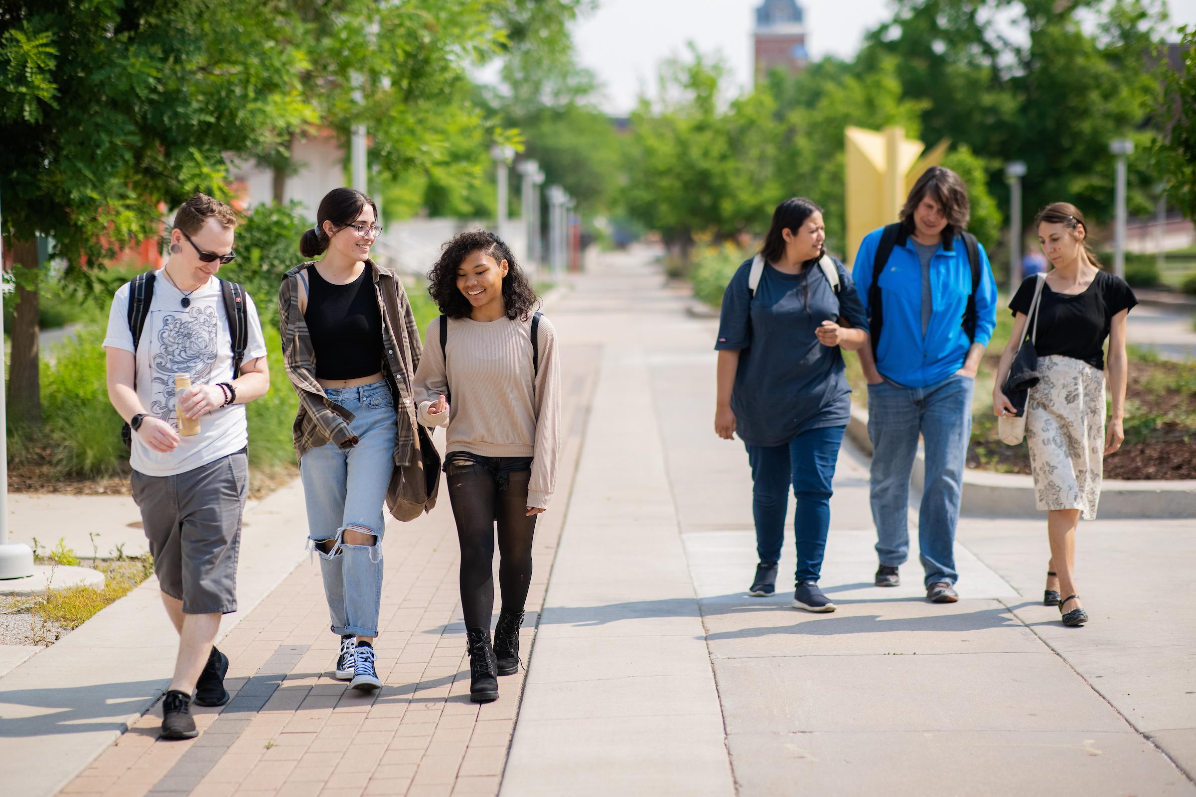 Students Walking on Campus